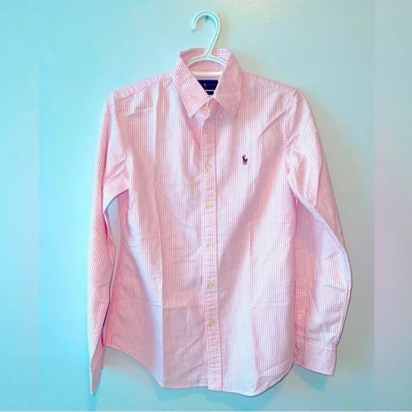 NWOT Polo Ralph Lauren Striped Knit Oxford Shirt - Picture 5 of 5